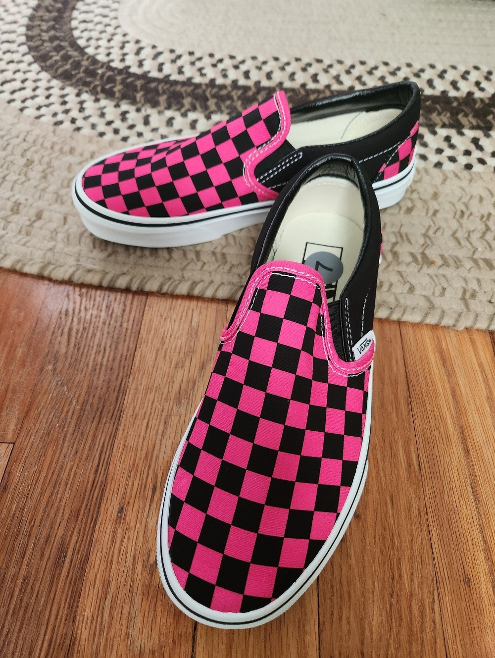 Vans Slip-On Checkerboard Pink and Black